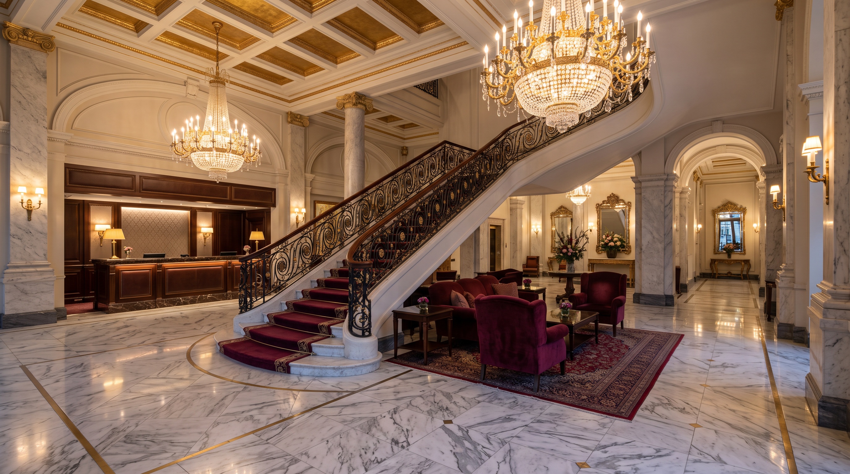 Hall d'accueil de l'hôtel Juex Zone à Deauville