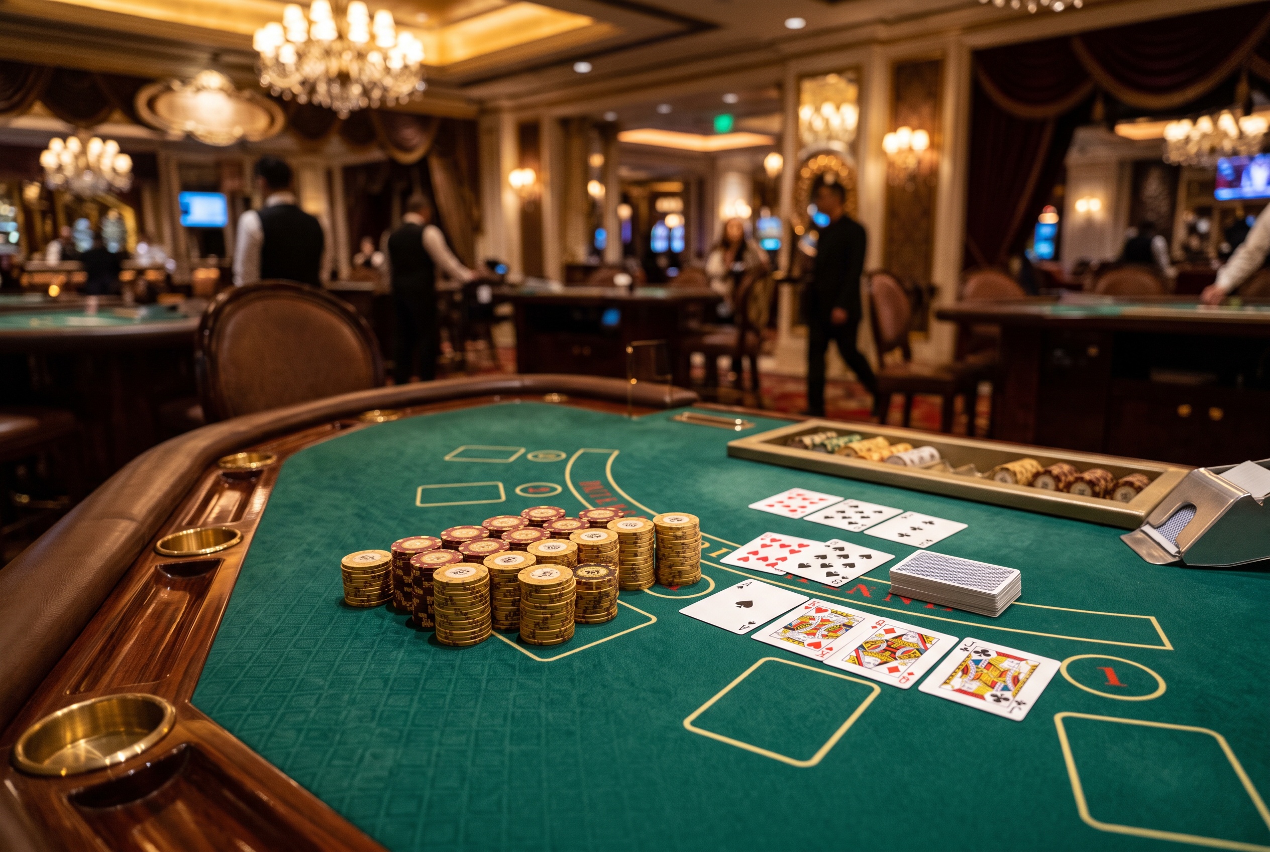 Table de cartes du salon de jeux