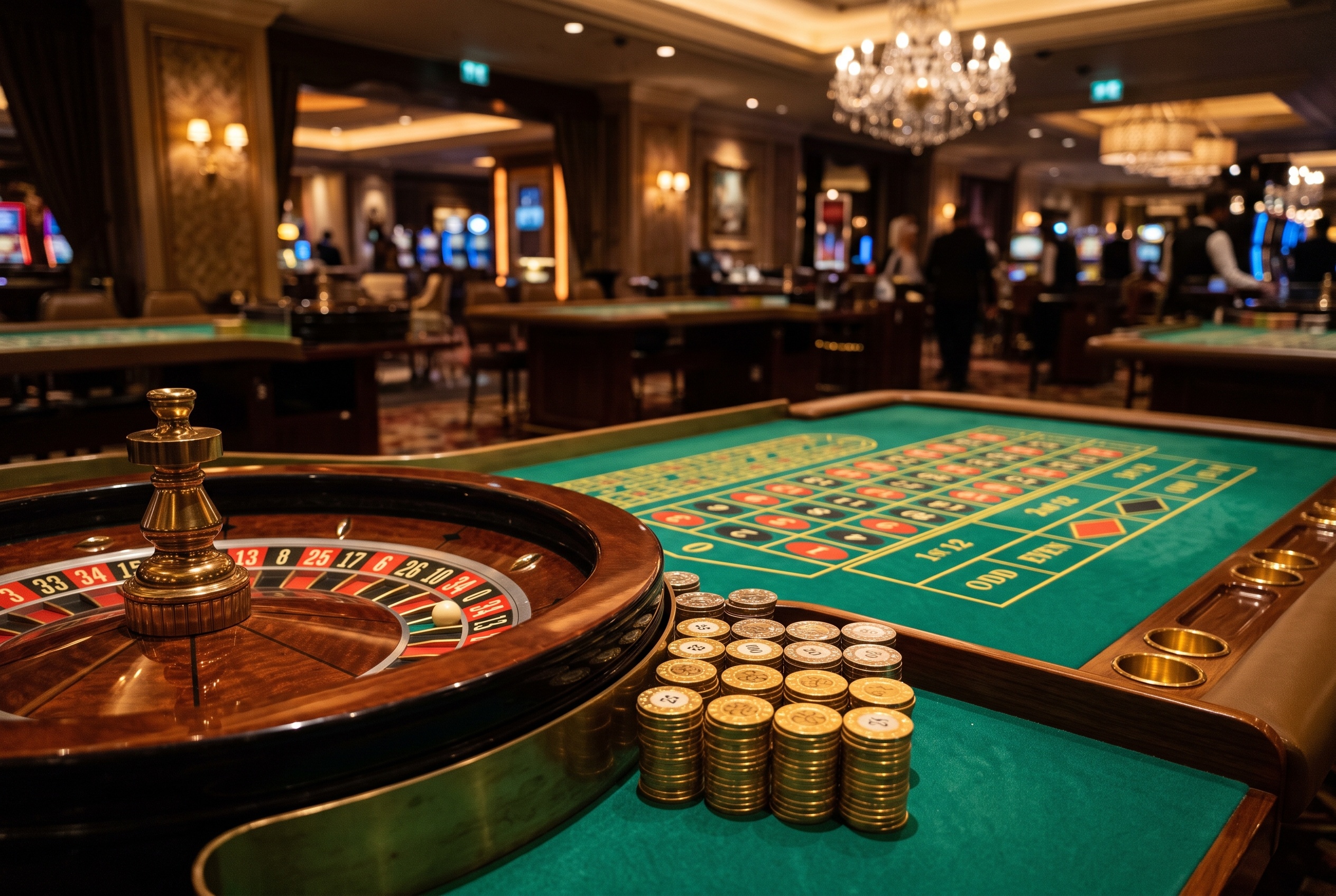 Table de roulette élégante